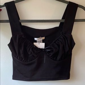 black rest-a-shirred cami